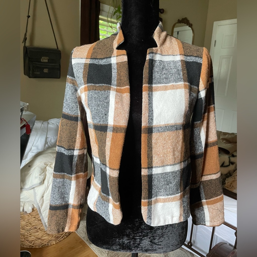 Flannel blazer